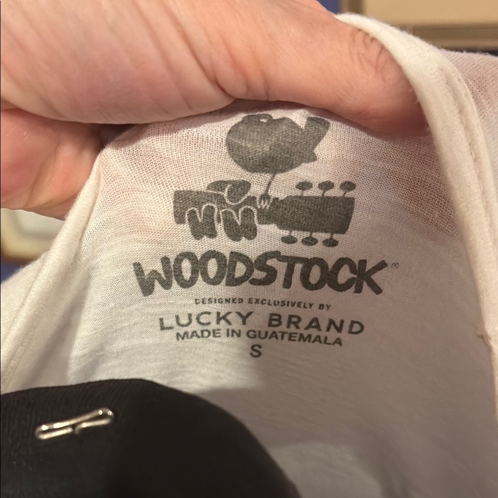 Lucky Brand White Graphic Woodstock Cold Shoulder Tank Top - Picture 2 of 6